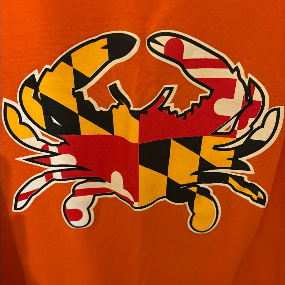 Gildan Orange Crab Graphic Men's T-Shirt - Picture 3 of 3